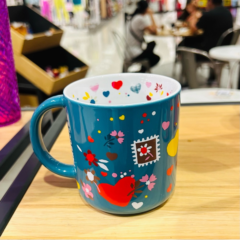 Starbucks Love Confetti Ceramic Cup Hot Cold Tumbler Reusable Coffee Mug New